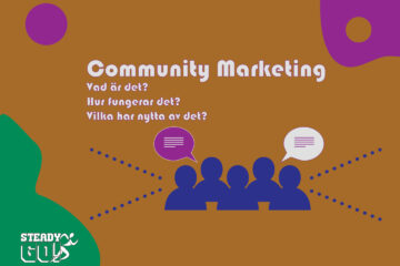 Bild som ska beskriva community marketing med illustration av människor som symboliserar communityn. Vad är community marketing?
